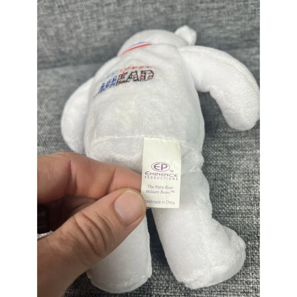 USA Navy Military Bear, Beanbag Plush, White, w/Tags 8